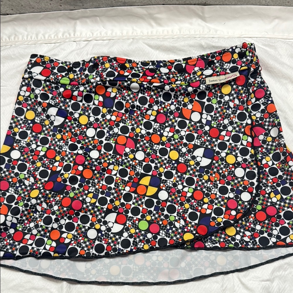 Sweet Spot Skirt Red and White Skater Mini Skirt for Athletic Wear
